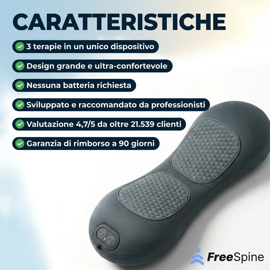 FreeSpine - Stop a mal di schiena e sciatica - 15 minuti al giorno - Comodamente da casa