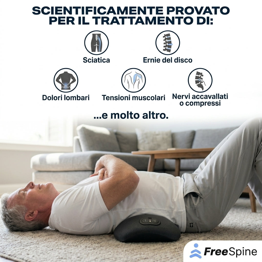 FreeSpine - Stop a mal di schiena e sciatica - 15 minuti al giorno - Comodamente da casa